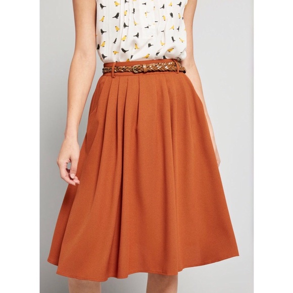 Modcloth Dresses & Skirts - ModCloth Breathtaking Tiger Lilies Midi Skirt